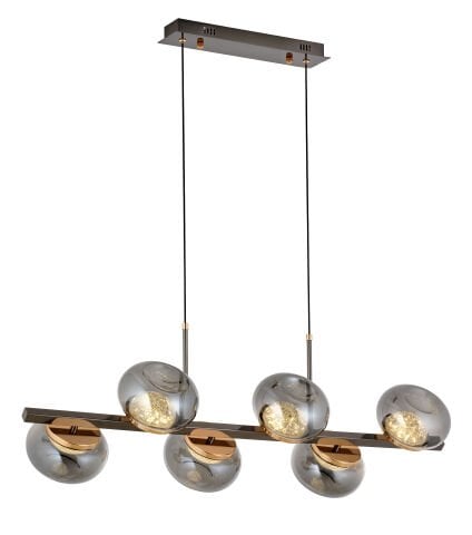 Luzern 6lı Sıralı Avize Platin