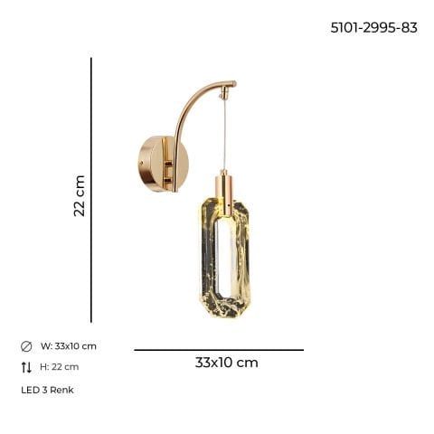 Beste Tekli Aplik Gold Eskitme