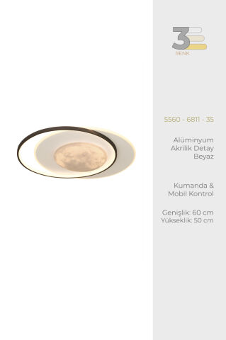 Dolunay Plafonyer Led Avize