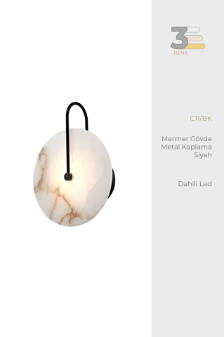 Nero Mermer Aplik Siyah