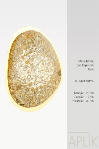 Svet Büyük Kristal Aplik Gold