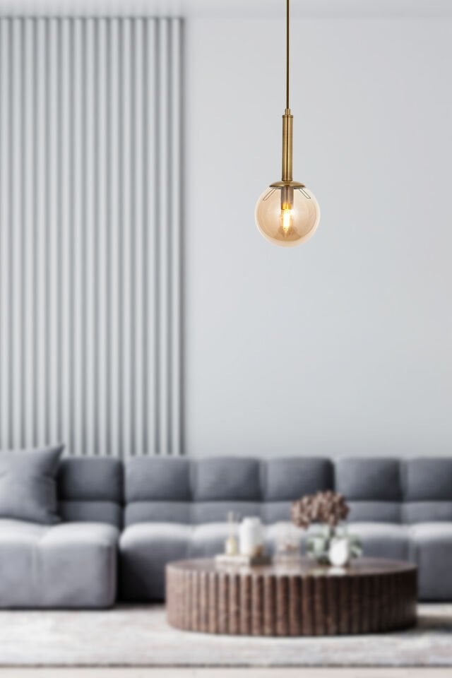 Helyum Tekli Sarkıt Avize Eskitme