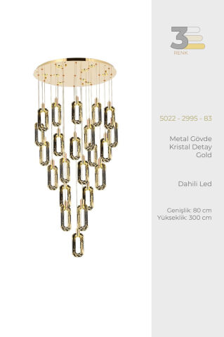 Beste 22li Tepsili Gold Avize