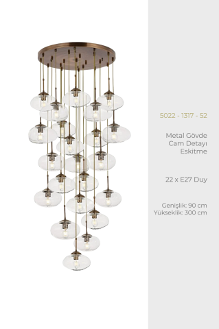 Bulut 22li Avize Eskitme