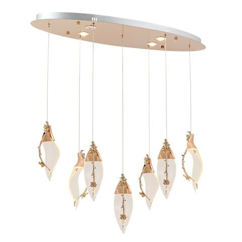 Cherry 7li Sıralı Avize Gold