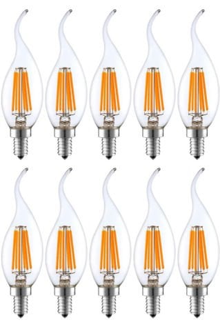 Rustik Led Ampul  E14  Kıvrık Uç 6W 3000K Gün Işığı 10lu