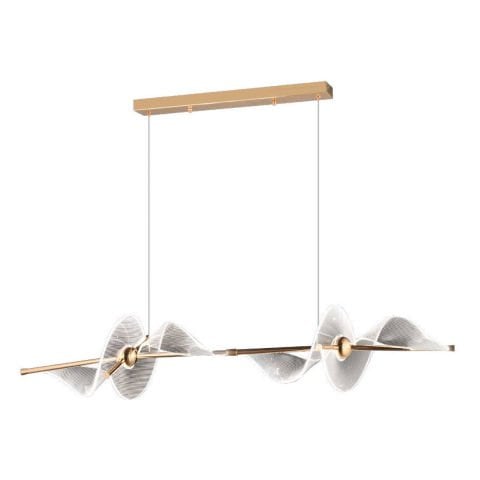 NS-44 Yemek Masası Gold Ledli Avize