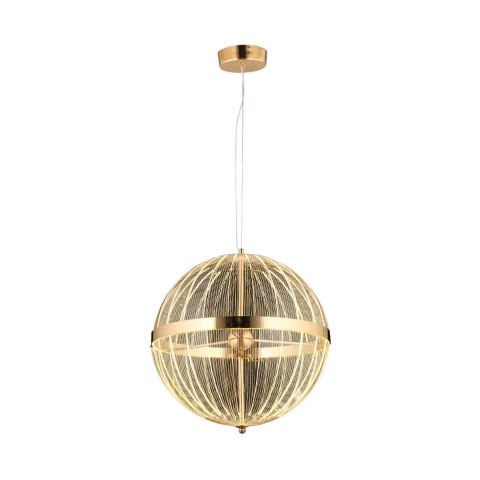 NS-52-40 Cm Yuvarlak Gold Ledli Avize