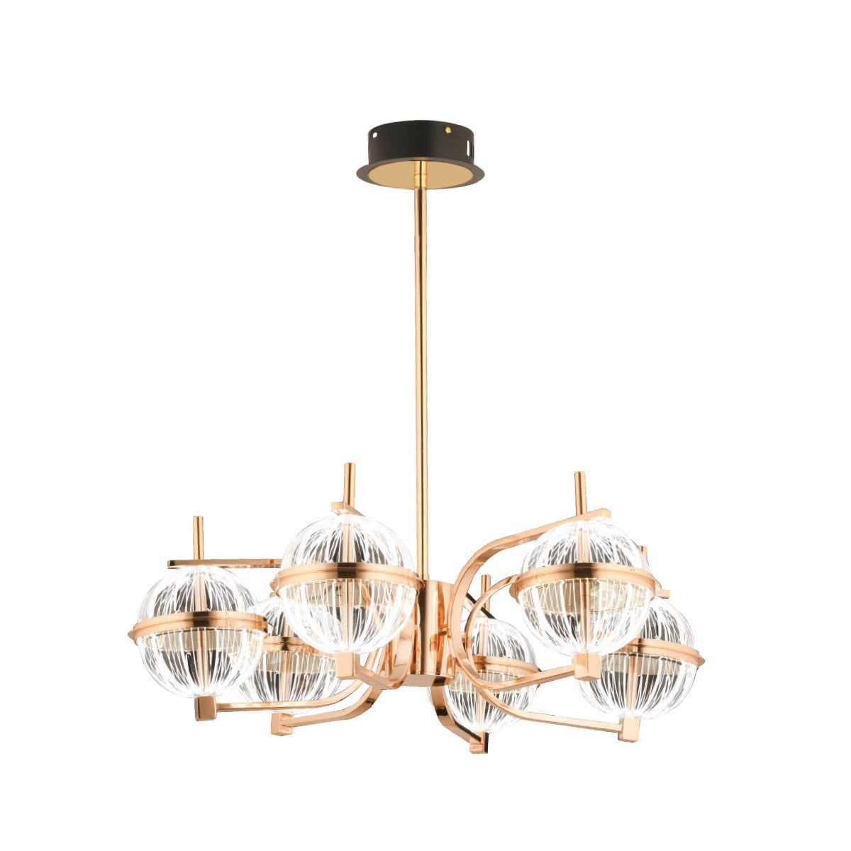 NS-09 Yuvarlak Gold Ledli Avize