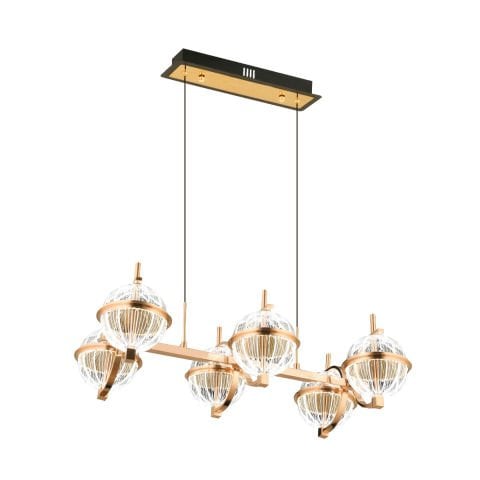 NS-09 Yemek Masası Gold Ledli Avize