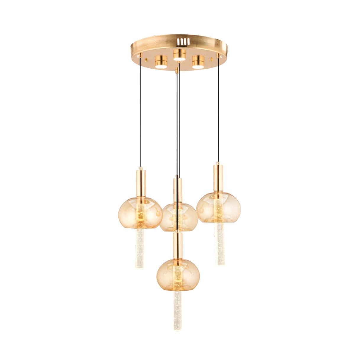 NS-10 3+1 Gold Ledli Avize