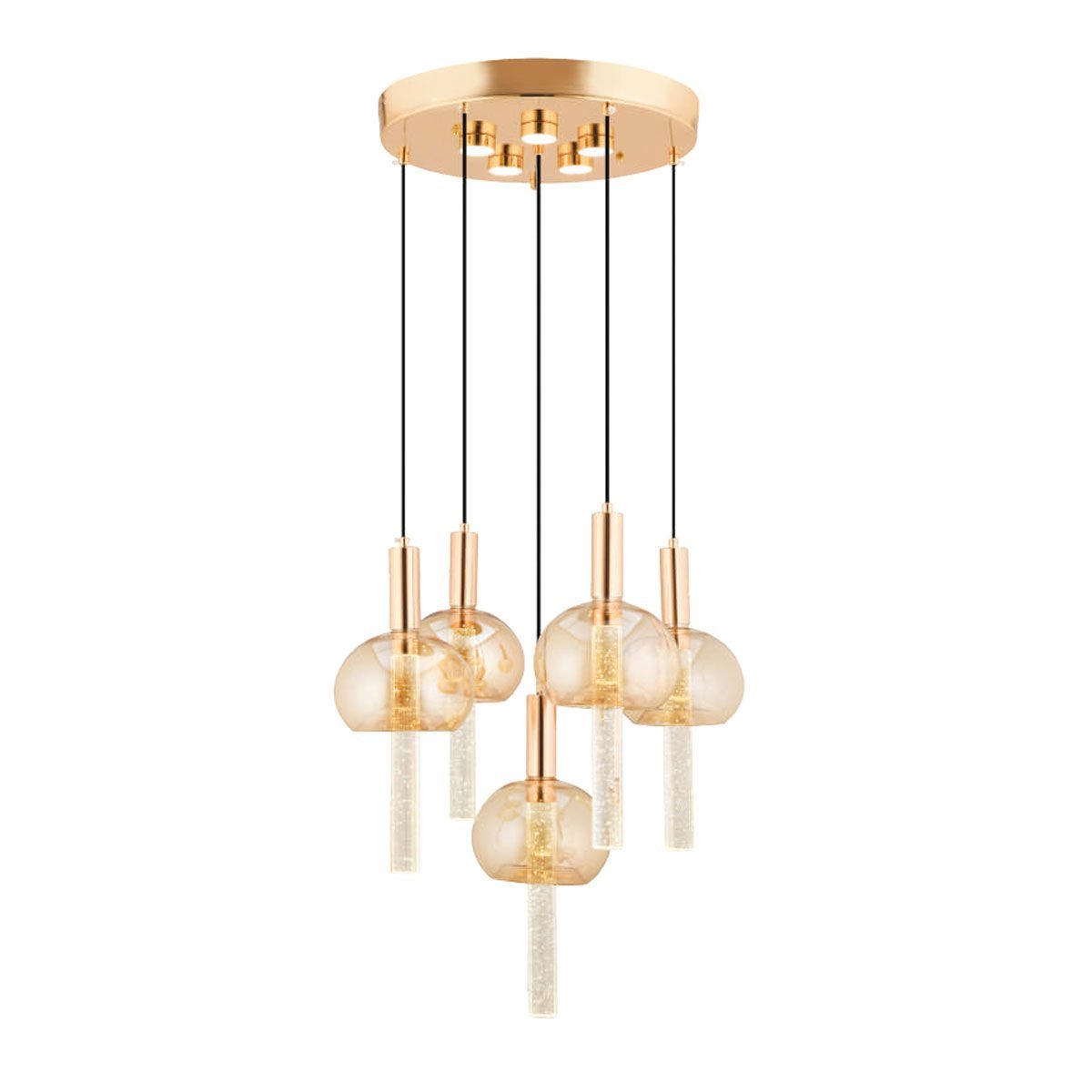 NS-10 4+1 Gold Ledli Avize