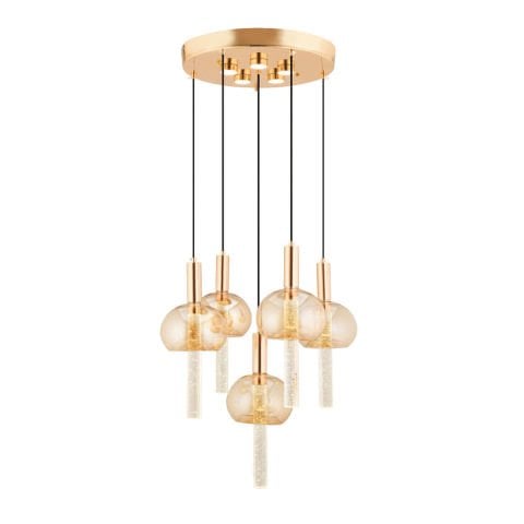 NS-10 4+1 Gold Ledli Avize