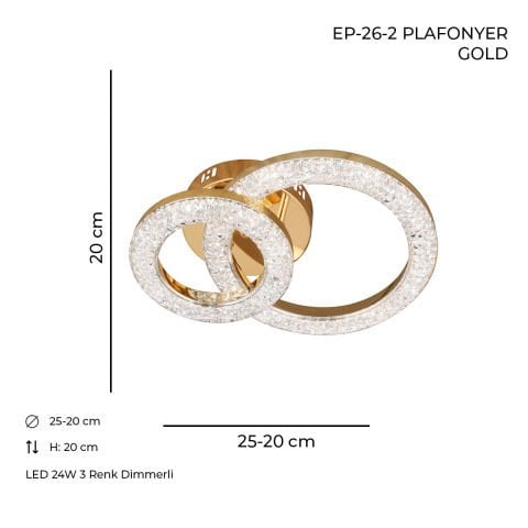 EP-26-2 Plafonyer Avize Gold