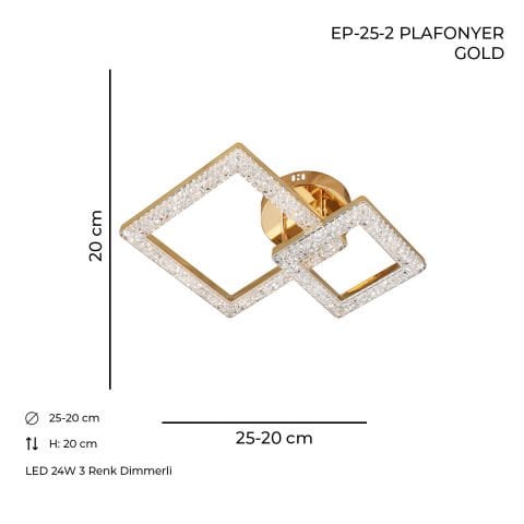 EP-25-2 Plafonyer Avize Gold