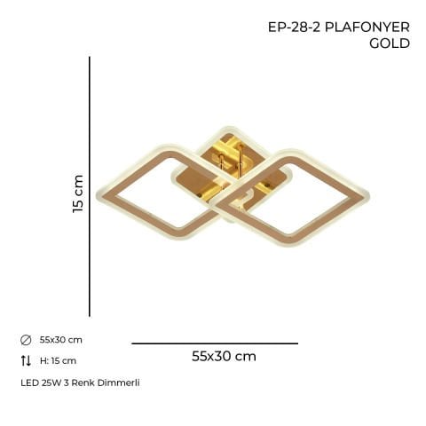 EP-28-2 Plafonyer Avize Gold