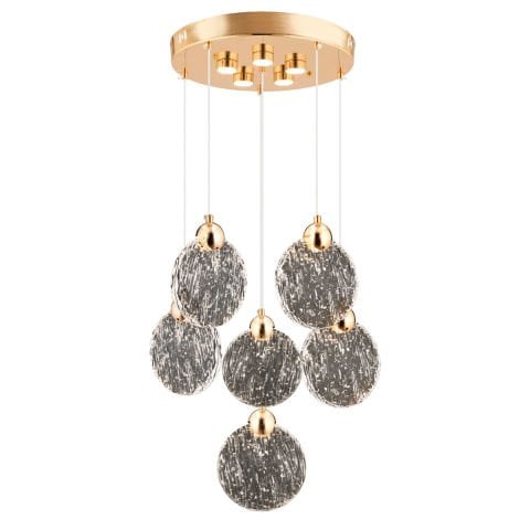 NS-15-5+1 Gold Ledli Avize