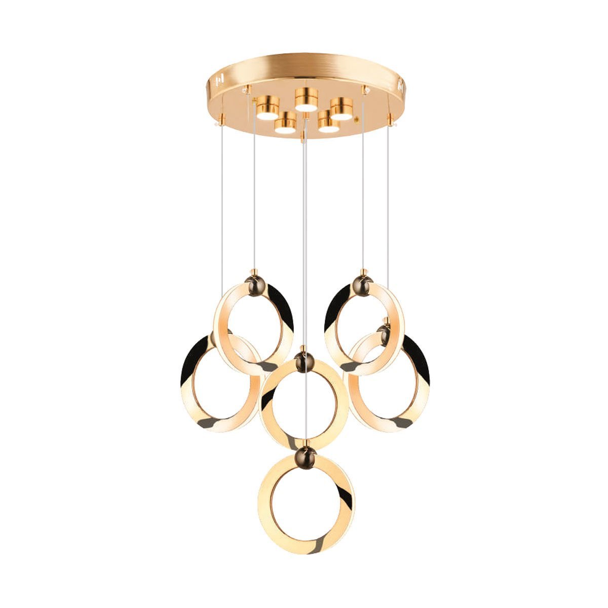 NS-36-5+1 Gold Ledli Avize