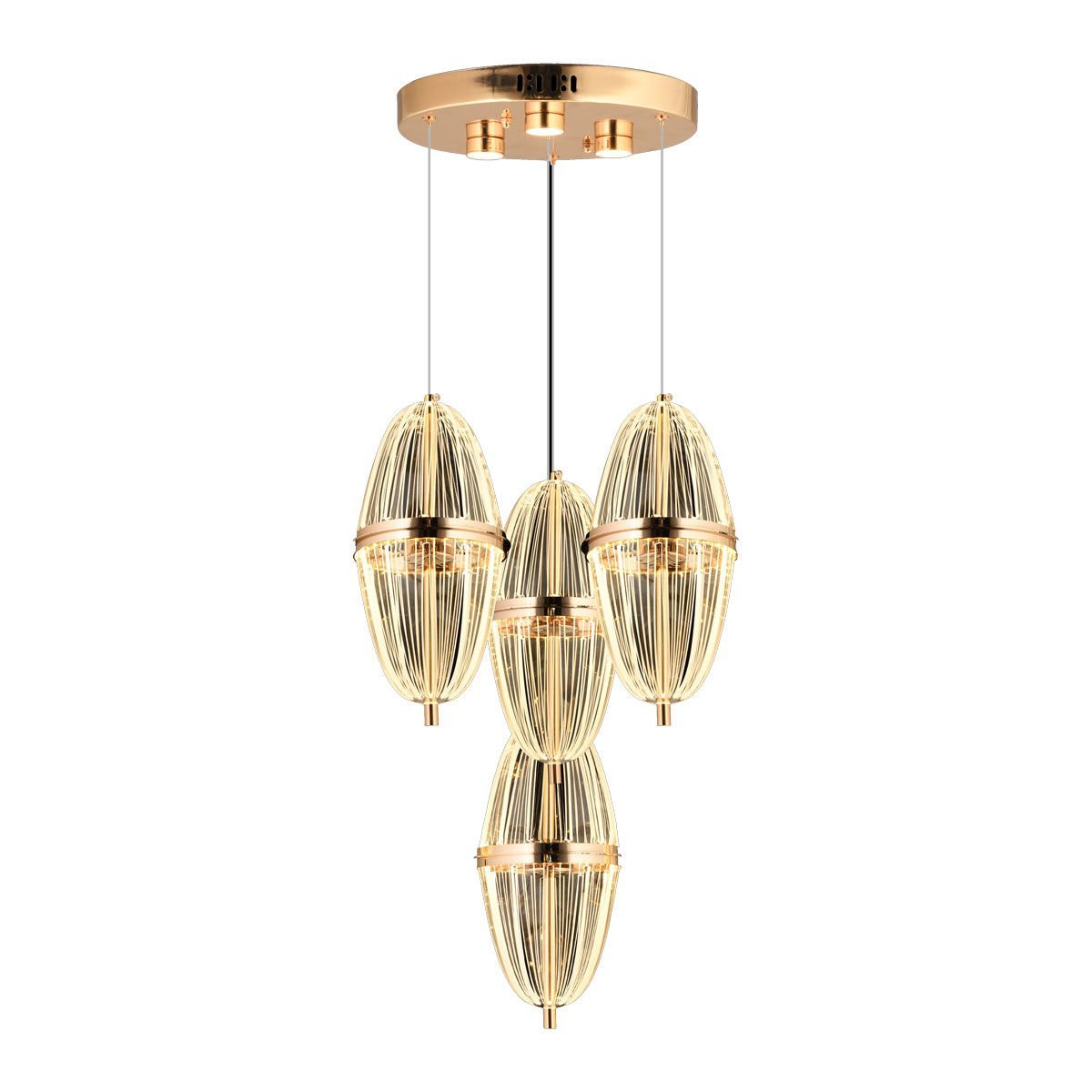 NS-47-4 Elips Gold Ledli Avize