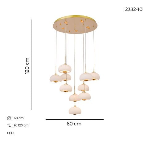Bella 10'lu Ledli Avize Eskitme