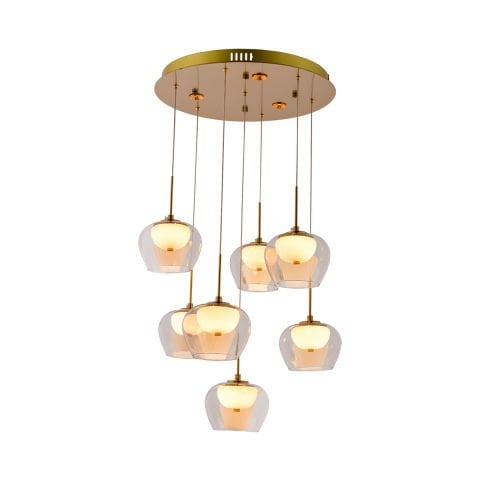 Şakayık 7'li Tepsili Avize Eskitme