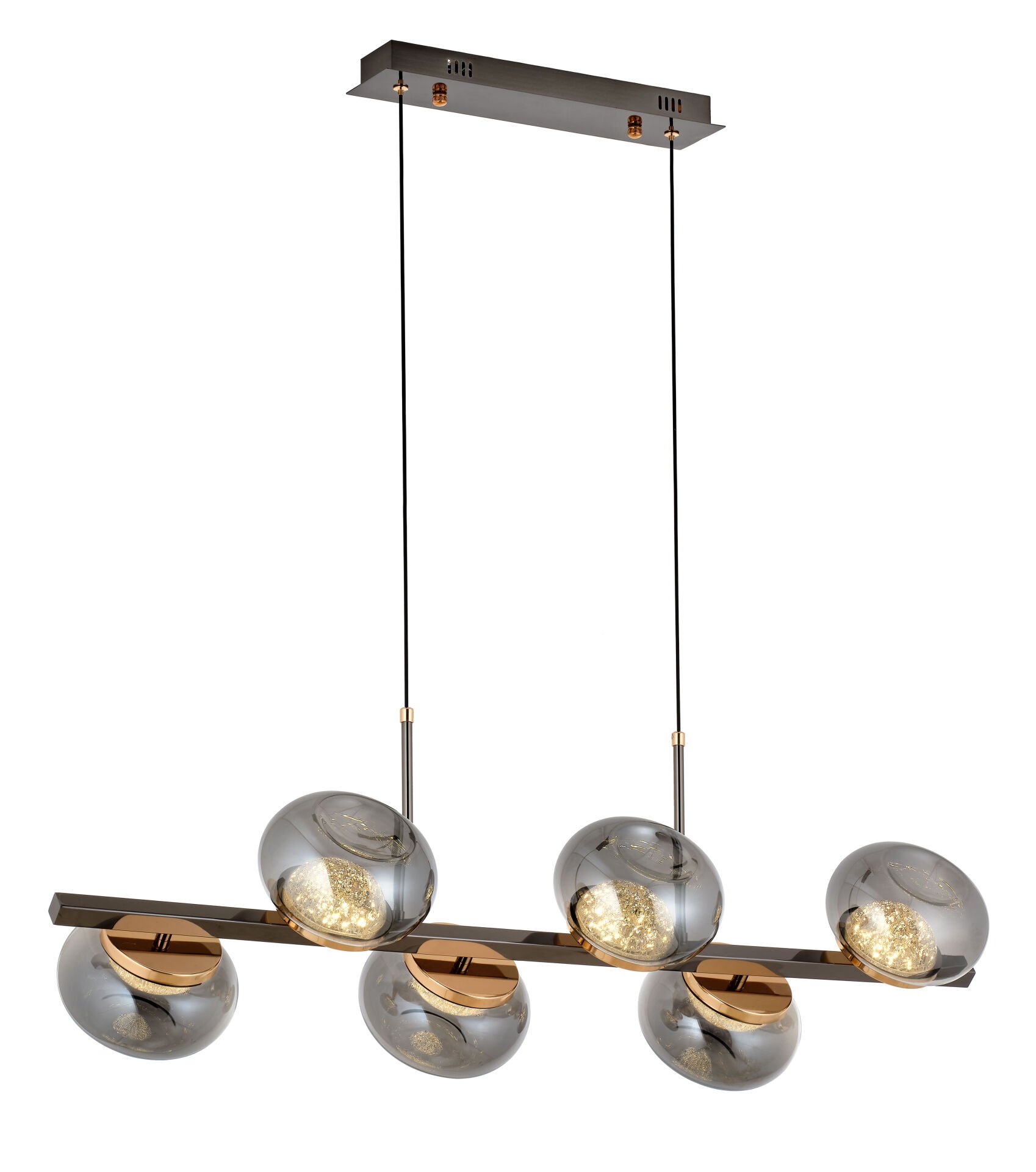 Luzern 6lı Sıralı Avize Platin