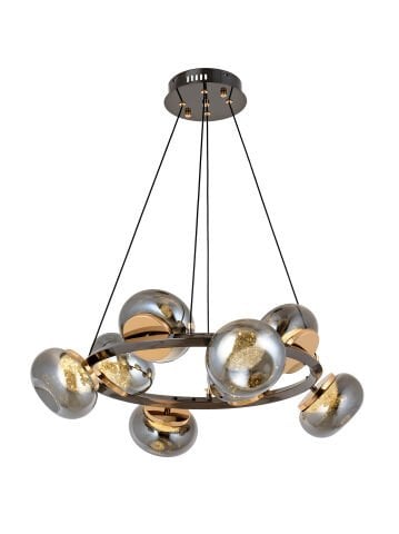 Luzern 8li Çemberli Avize Platin