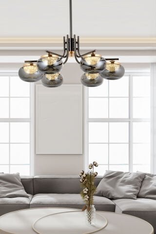 Zenoa 6lı Avize Platin