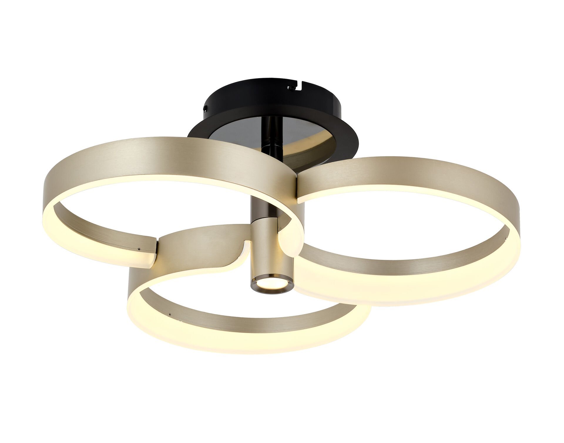 Wisla 3lü Plafonyer Avize Siyah-Bej