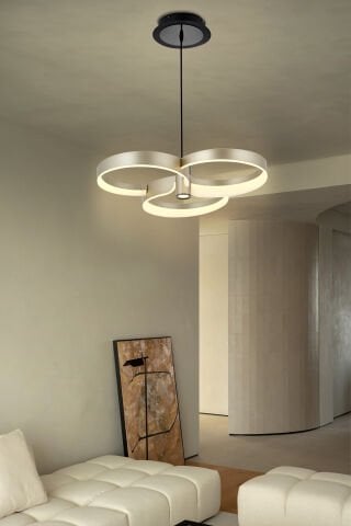 Wisla 3lü Sarkıt Avize Siyah-Bej