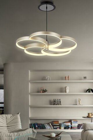 Wisla 5li Sarkıt Avize Siyah-Bej