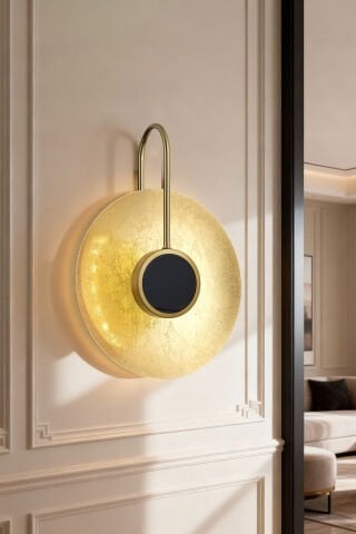 Velin Tekli Aplik Gold