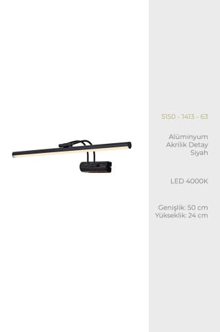 Flüt Tablo Aplik 50cm Siyah