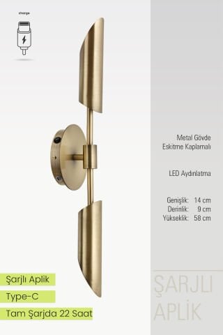 Olimpiyat 2li Şarjlı Aplik Eskitme