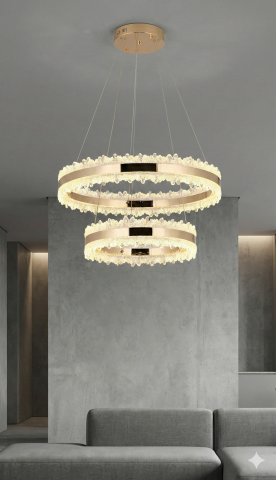 Ares 60+40 2 Katlı Sarkıt Avize Gold