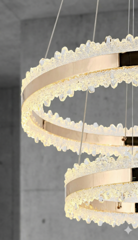 Ares 60+40 2 Katlı Sarkıt Avize Gold