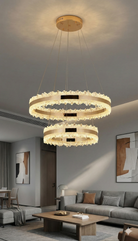 Ares 60+40 2 Katlı Sarkıt Avize Gold