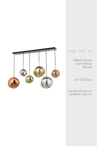 Tom Dixon 3+3 Sıralı Avize