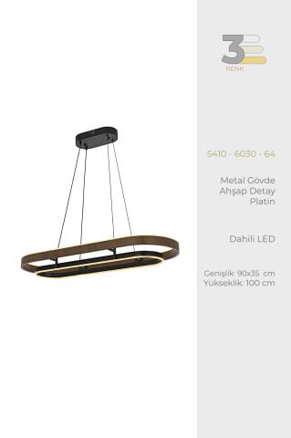 Çınar 100*35lik Avize Platin