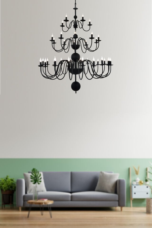 Darya 35 li Avize Mat Siyah