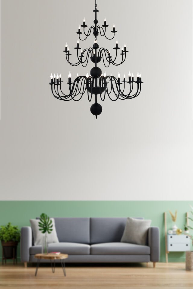 Darya 35 li Avize Mat Siyah