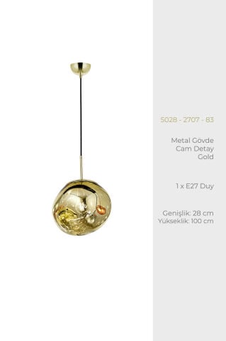 Tom Dixon 28lik Tekli Avize Gold