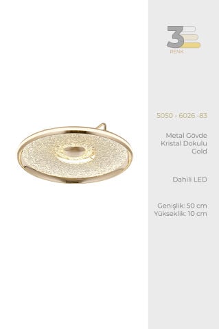 Velix 50lik Plafonyer Avize Gold
