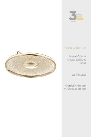 Velix 60lik Plafonyer Avize Gold