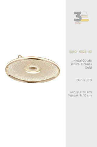 Velix 60lik Plafonyer Avize Gold