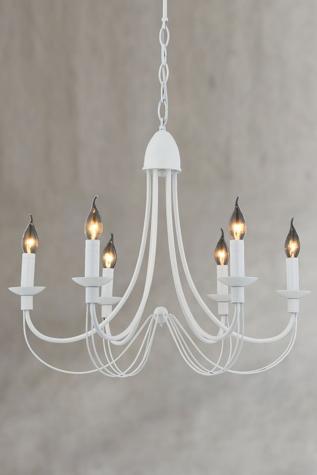 Darya 6 lı Avize Texture Beyaz