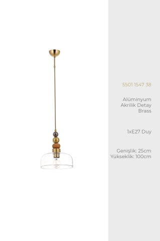 Etna Tekli Sarkıt Brass