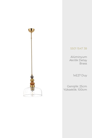 Etna Tekli Sarkıt Brass