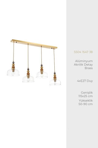 Etna 4’lü Sıralı Brass