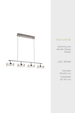 Rönesans 4lü Yemek Masası Platin